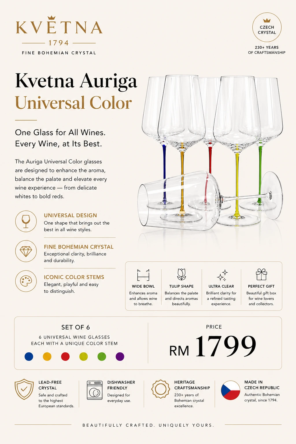 Kvetna Auriga Universal Color — Set of 6