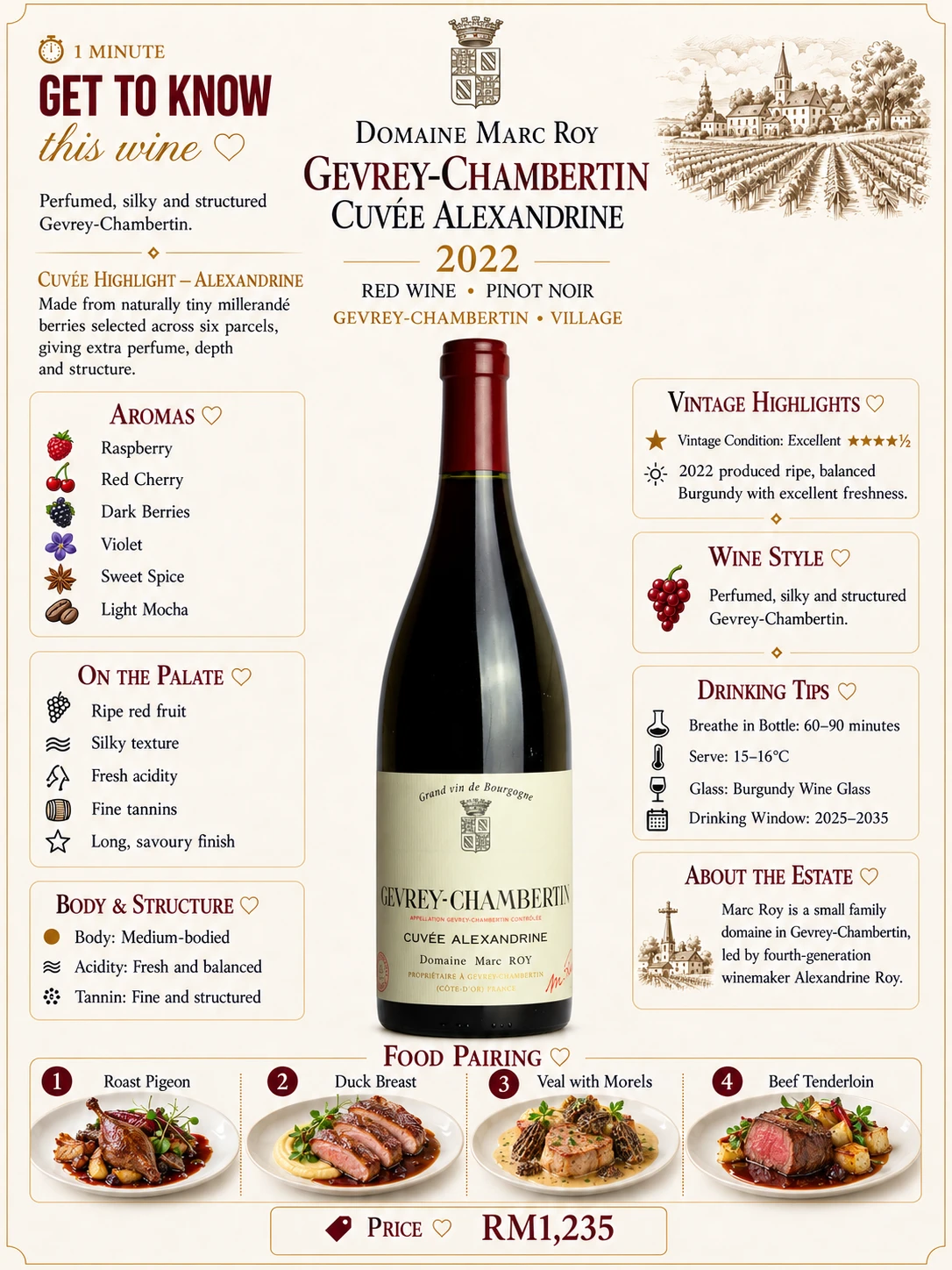 Domaine Marc Roy Gevrey-Chambertin Cuvée Alexandrine